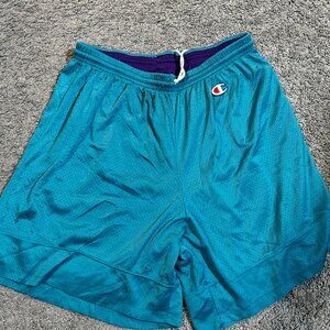 Vintage Reversible 90s Teal Purple Champion Mesh Shorts